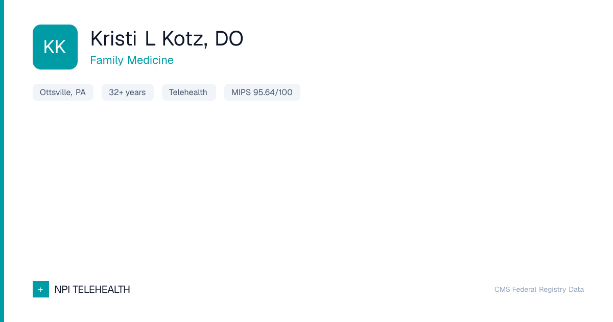 Kristi Kotz | Telehealth Family Medicine in Ottsville, PA