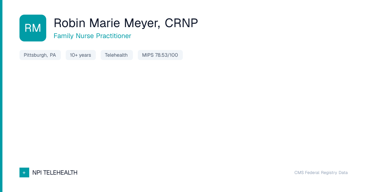 Robin Meyer | Telehealth Family in Pittsburgh, PA | NPI Telehealth